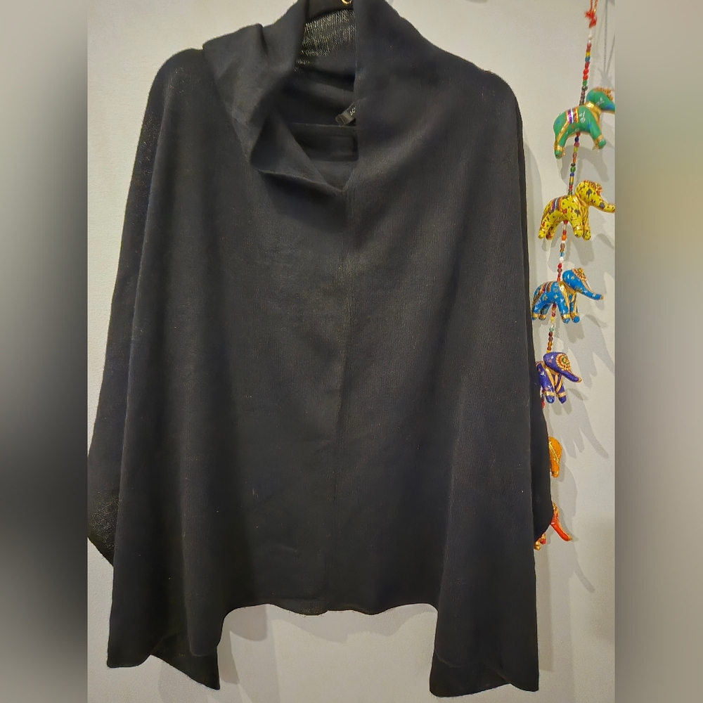 J. Crew Midnight Black Poncho